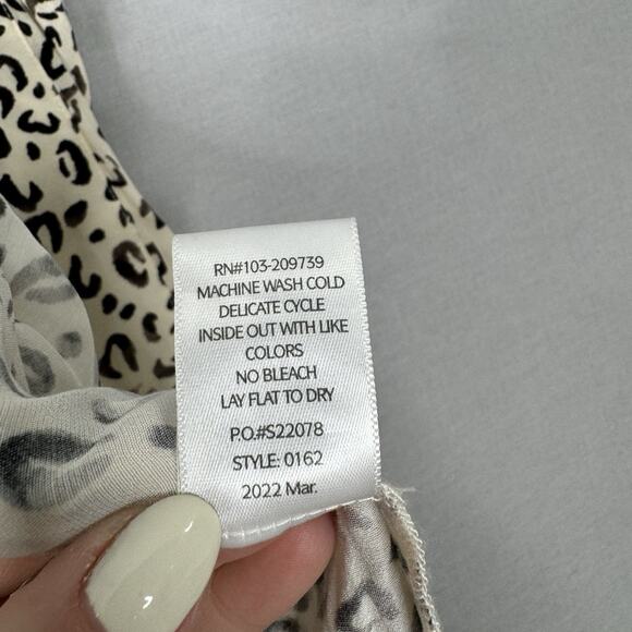 11 Honore Womens Top 2 Beige Cheetah Animal Print Long Duster Cardigan Resort - Picture 13 of 13